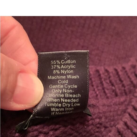 Ann Taylor | Plum Purple Women’s Crewneck Knit Office Sweater - Picture 5 of 7